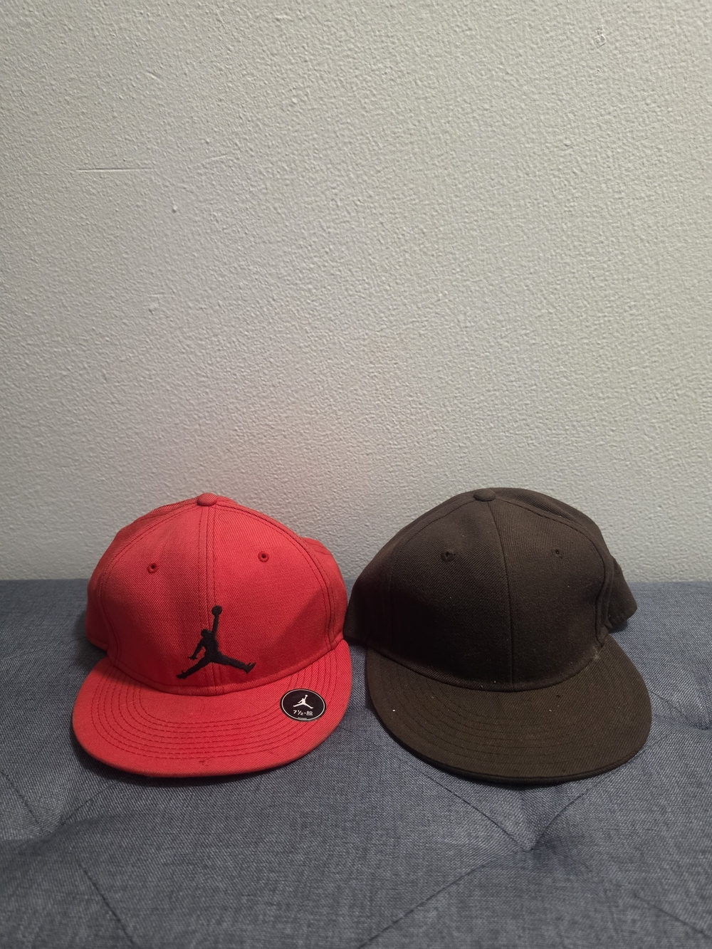 Lot of 2 Authentic Fitted Caps: Jordan Brand & KB Ethos